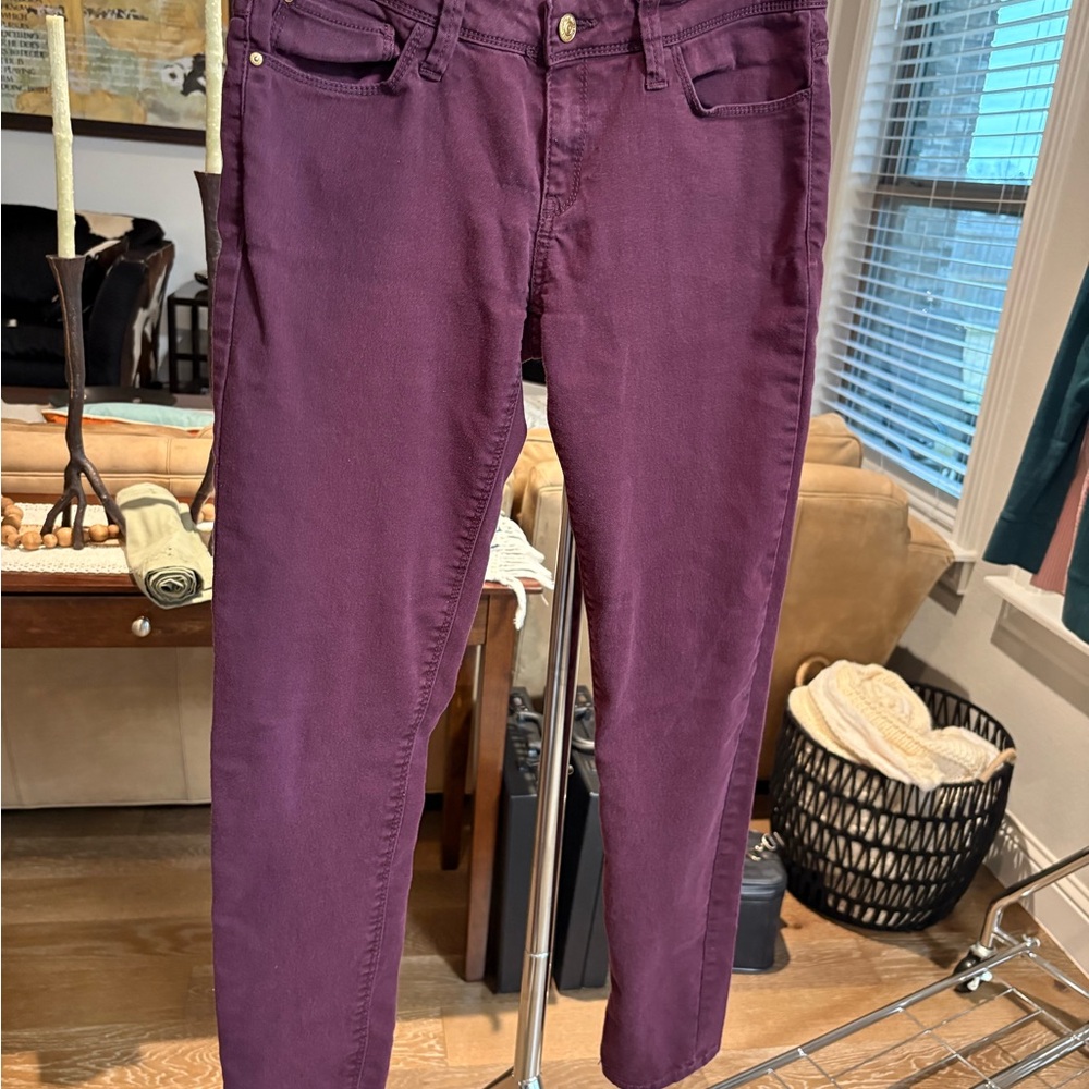 New Paty Plum Skinny Jeans - Women's Stretch Denim - Picture 2 of 6